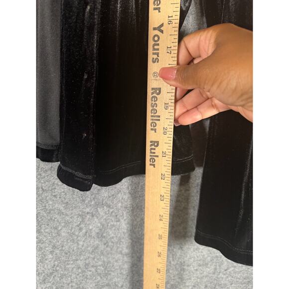 Unbranded Cardigan Women Large Velvet Long Sleeve Witchy‎ Whimsigoth Dark Fairy - Picture 3 of 6